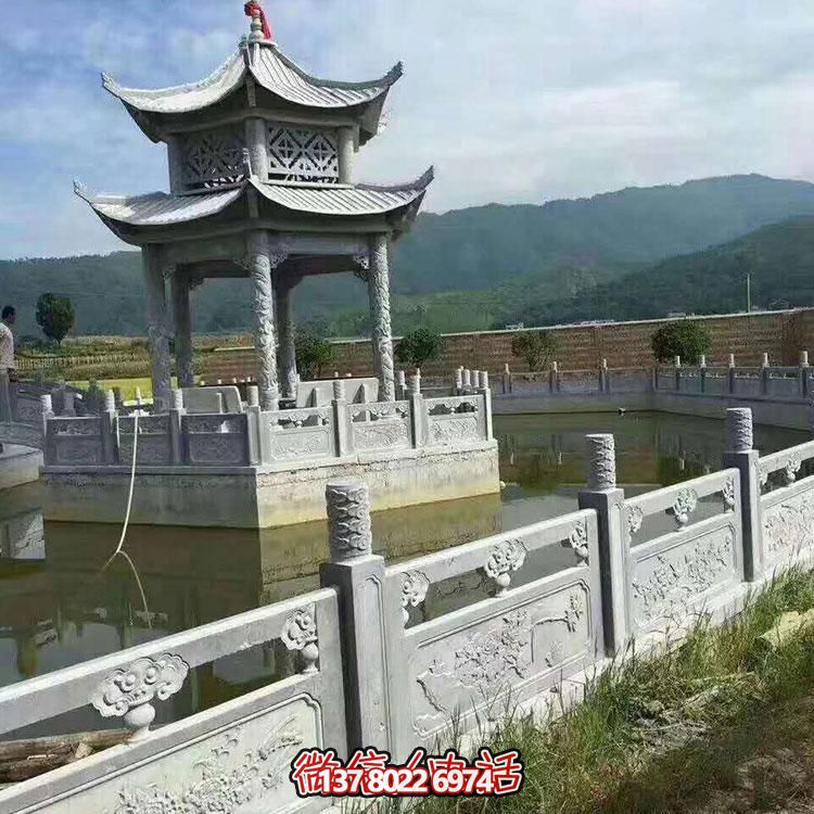 古典仿古水池涼亭，享受休閑園林生活