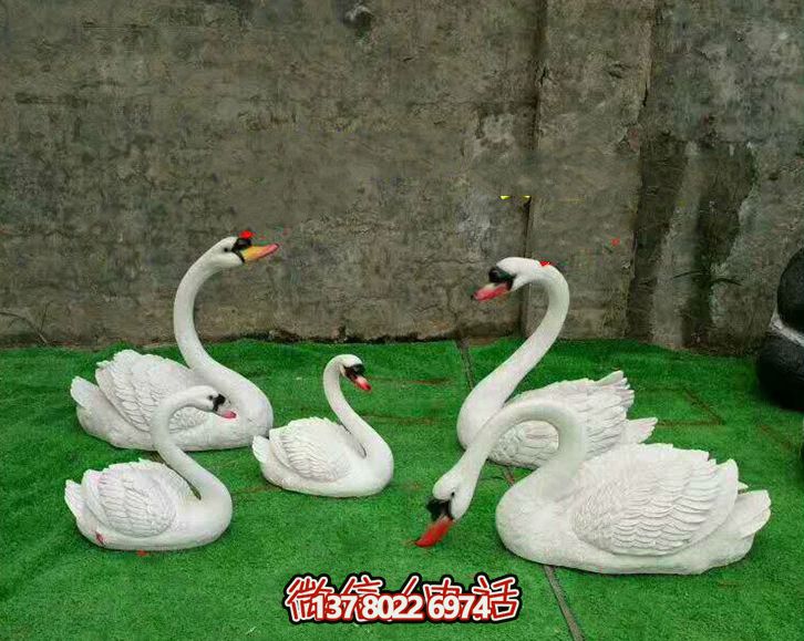 雕塑仿真天鵝，裝飾庭院、酒店、別墅等空間