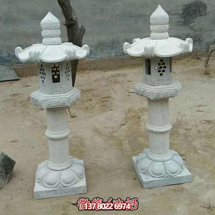 太陽能仿古中式大理石石燈，點亮你的花園