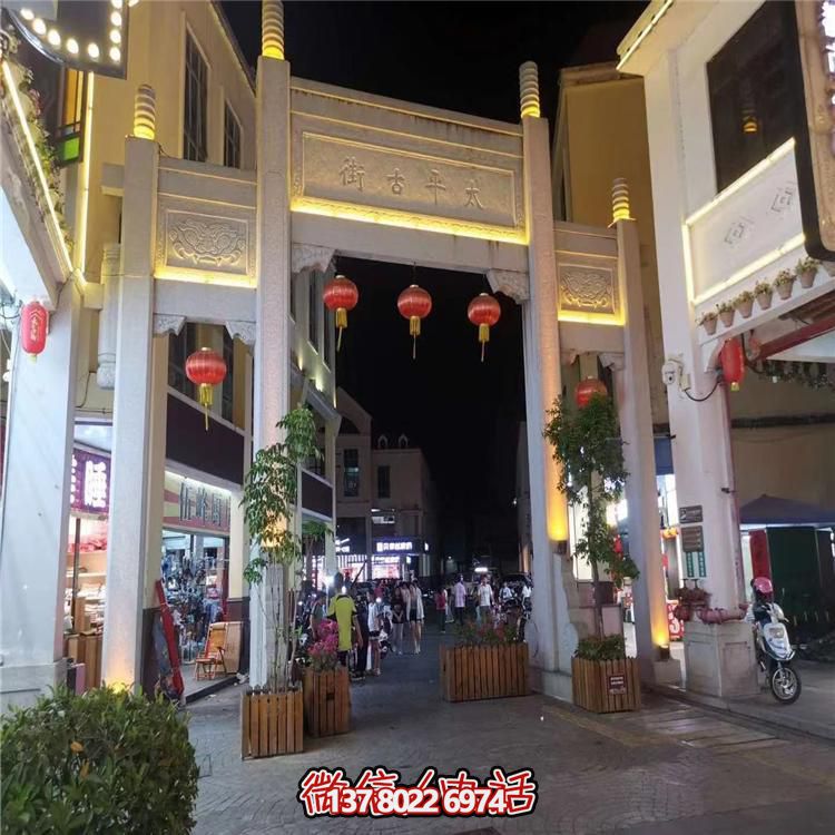新中式大理石牌坊，傳承古典雕刻工藝