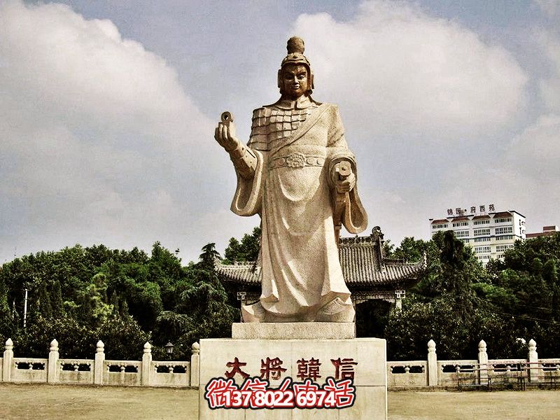 以漢白玉雕塑緬懷韓信，美化景區(qū)，展現(xiàn)創(chuàng)意兵