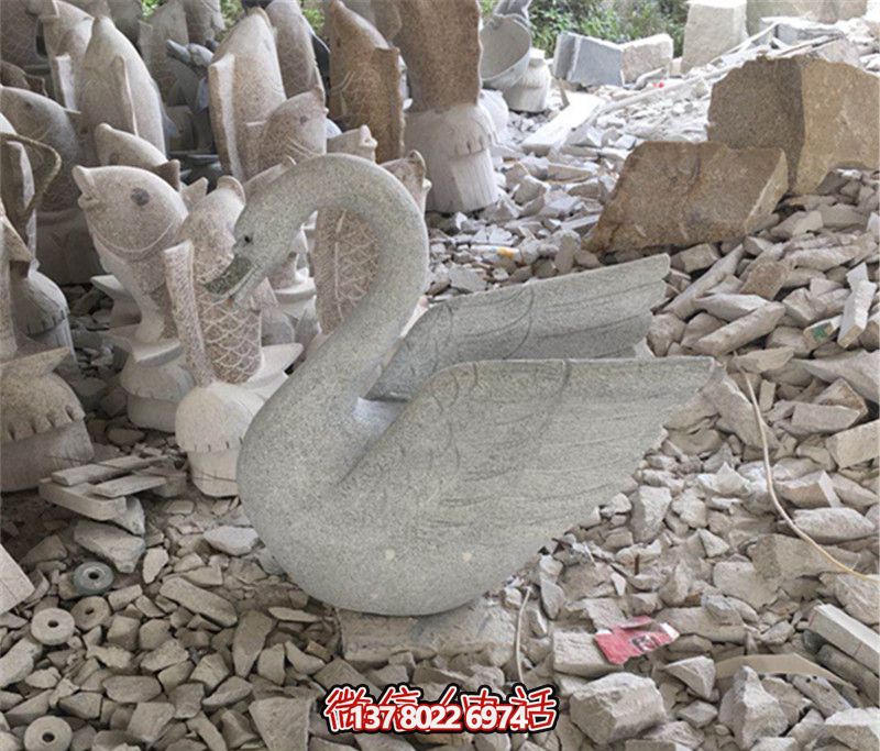 大理石創(chuàng)意天鵝雕塑，美麗大理景區(qū)的精品藝術(shù)品