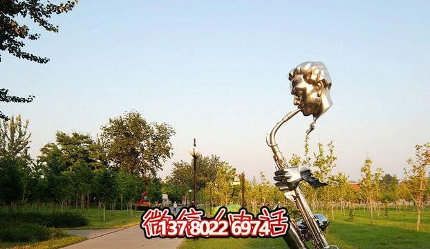 不銹鋼雕塑，景觀嗩吶奏吹