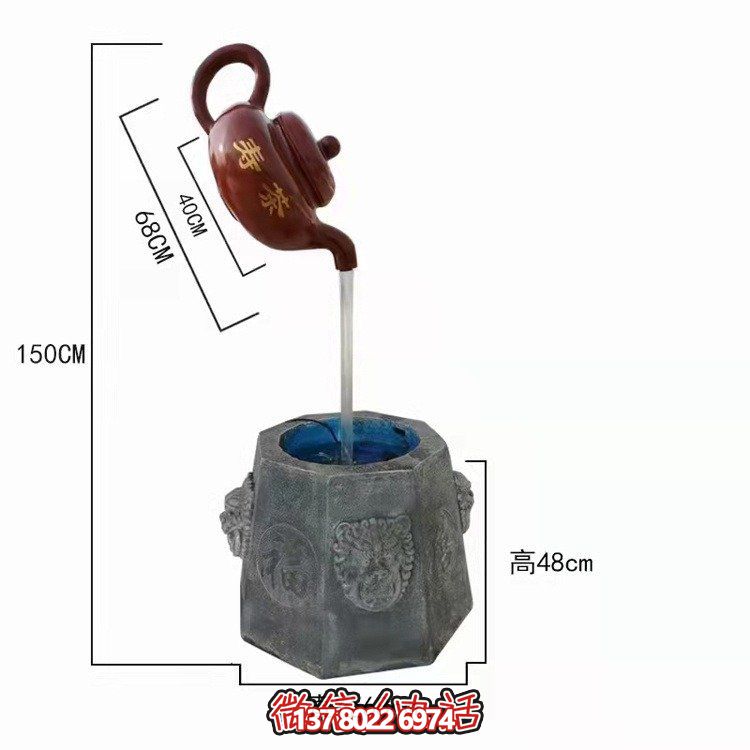 玻璃鋼大型懸空擺件，打造戶外流水天雕塑