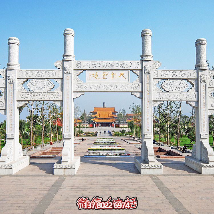 精美大理石石雕多門牌坊雕塑，讓你領(lǐng)略大理景區(qū)的精彩