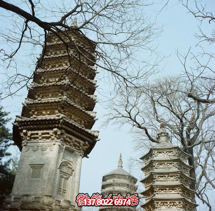 仿古石雕舍利塔，傳承古老文化