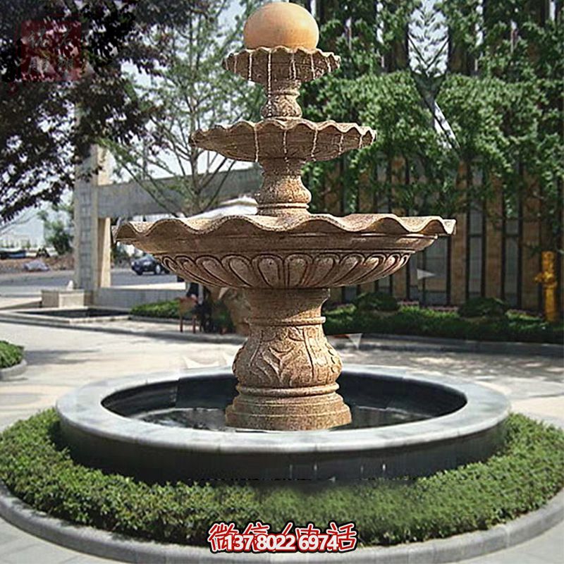 多層景觀噴泉石雕，為學(xué)院增添獨(dú)特的個(gè)性