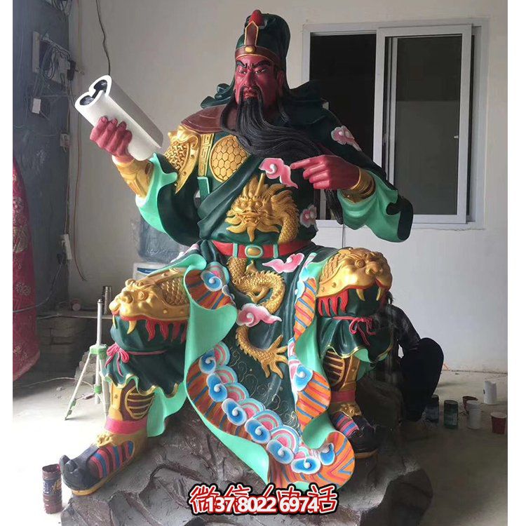 玻璃鋼關(guān)公神像，打造古典寺廟氛圍