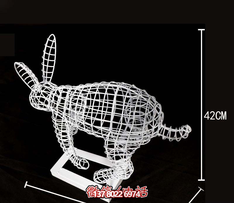 鏤空不銹鋼兔子雕塑，為您的室內(nèi)裝飾添彩
