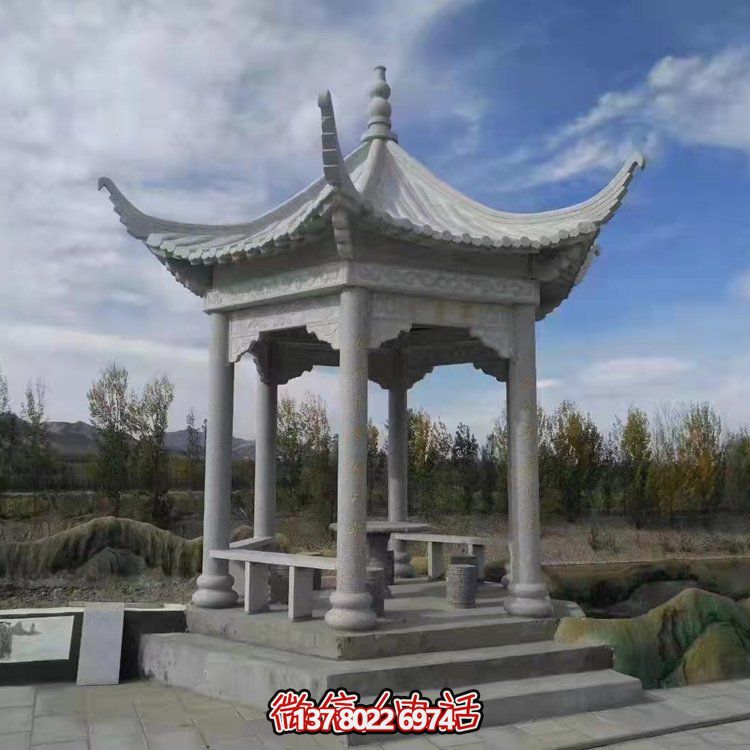 精美園林大理石雕塑涼亭，給您帶來(lái)寧?kù)o優(yōu)雅的家園氛圍