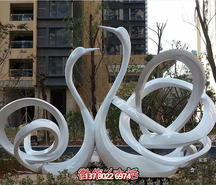 創(chuàng)意天鵝雕塑，為公園和小區(qū)帶來抽象的藝術氛圍