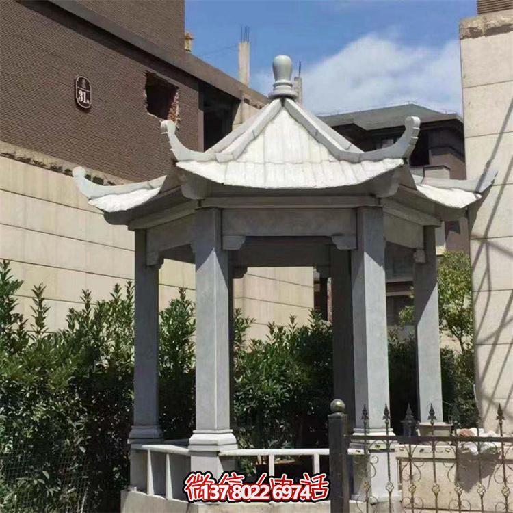 精美大理石涼亭，營造完美宅院景象