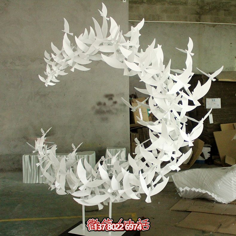 玻璃鋼雕塑擺件裝飾品，創(chuàng)意抽象鴿子裝飾室內(nèi)別墅