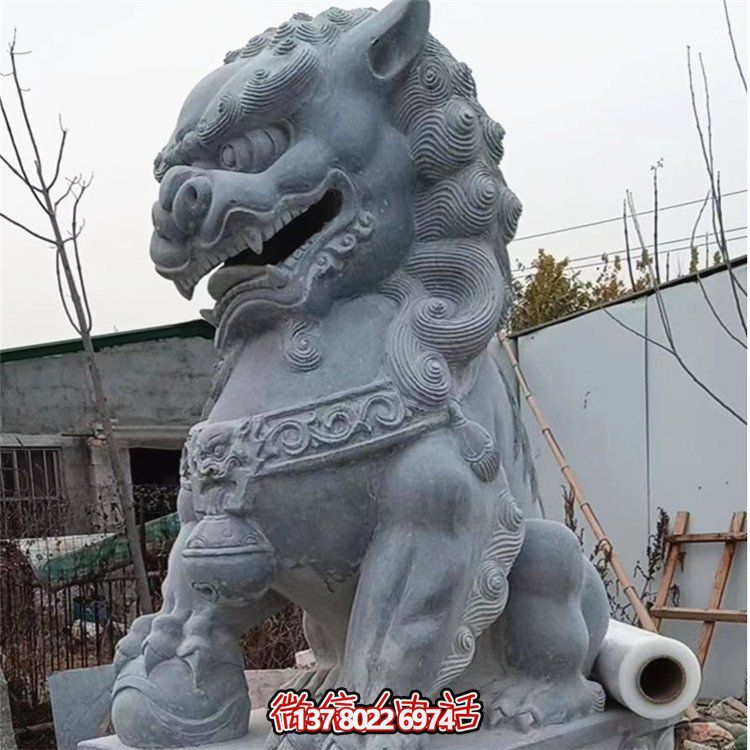 豪華庭院大型獅子雕塑，招財進(jìn)寶，鎮(zhèn)宅門口裝飾