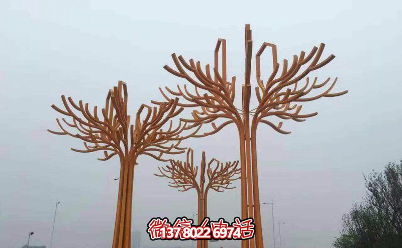 不銹鋼景觀雕塑，提升步行商業(yè)街抽象美感