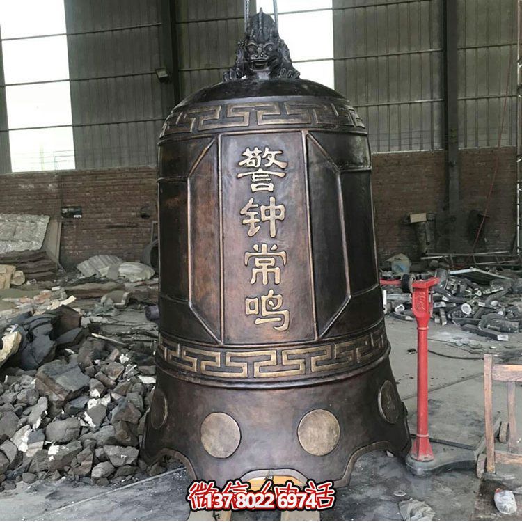 大型仿銅鐘玻璃鋼雕塑，給景區(qū)、寺廟、園林帶來(lái)更多美好