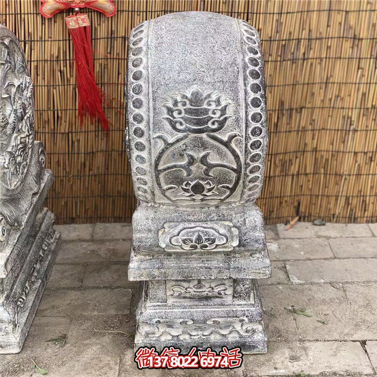青石石雕抱鼓，點(diǎn)綴園林之美