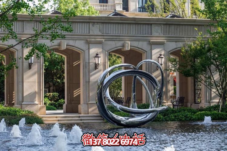 創(chuàng)意不銹鋼抽象藝術(shù)景觀雕塑擺件，點(diǎn)綴小區(qū)水池