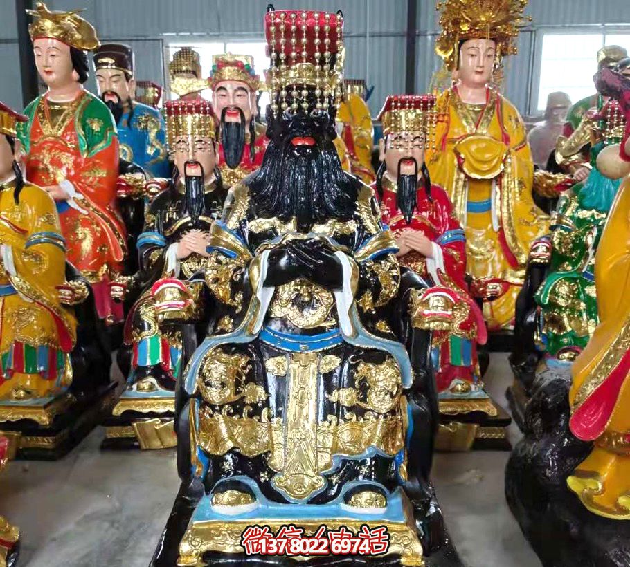 玻璃鋼彩繪龍王雕塑，傳承古老文化