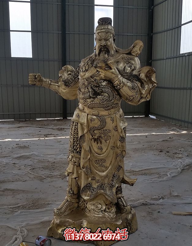 開業(yè)大吉，關(guān)公佛像黃銅雕塑，招財(cái)進(jìn)寶