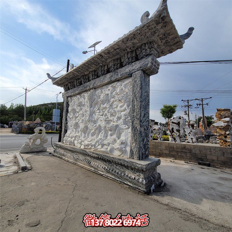 大型戶(hù)外青石園林景觀浮雕壁畫(huà)影壁雕塑