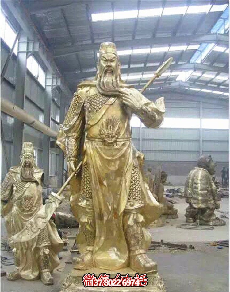 關公鎏金雕塑，讓企業(yè)招財更加順利