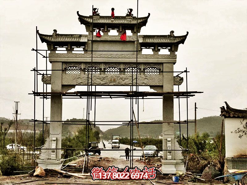 古風(fēng)石牌坊，引領(lǐng)鄉(xiāng)村建筑新潮流