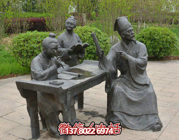 古代庭院景區(qū)，一起讀書、雕塑、感受古風