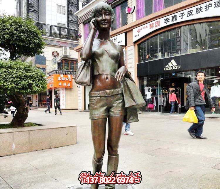 精美銅雕女孩雕塑——帶你暢游街頭，體驗(yàn)夢(mèng)幻快樂(lè)時(shí)光
