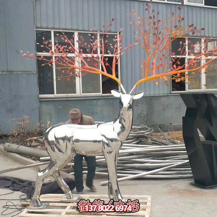 精致不銹鋼鏡面雕塑擺件，為您的園林景觀增添精彩