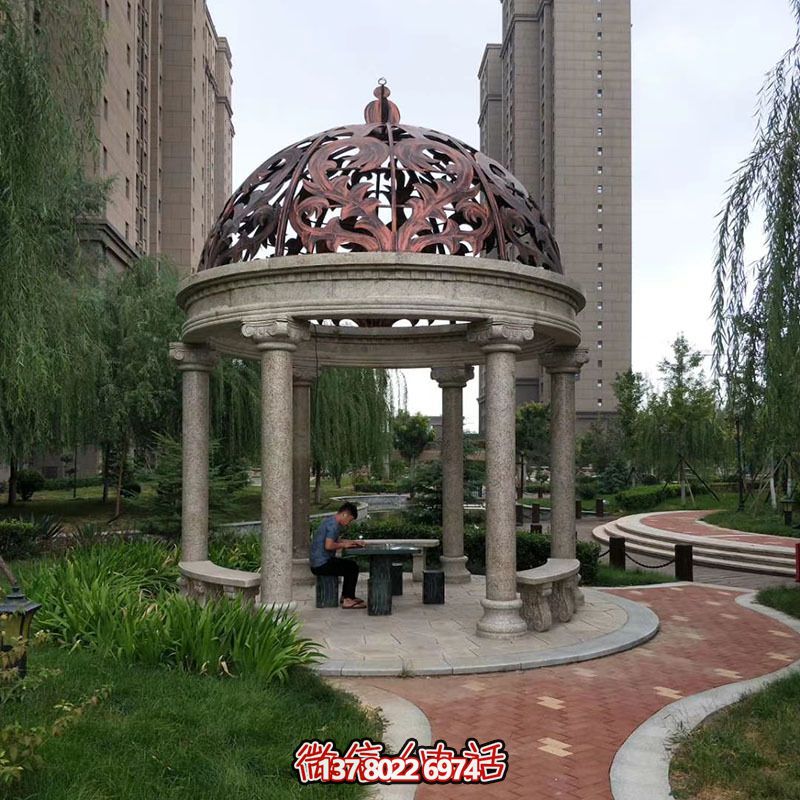 高端歐式鏤空涼亭，打造完美小區(qū)廣場