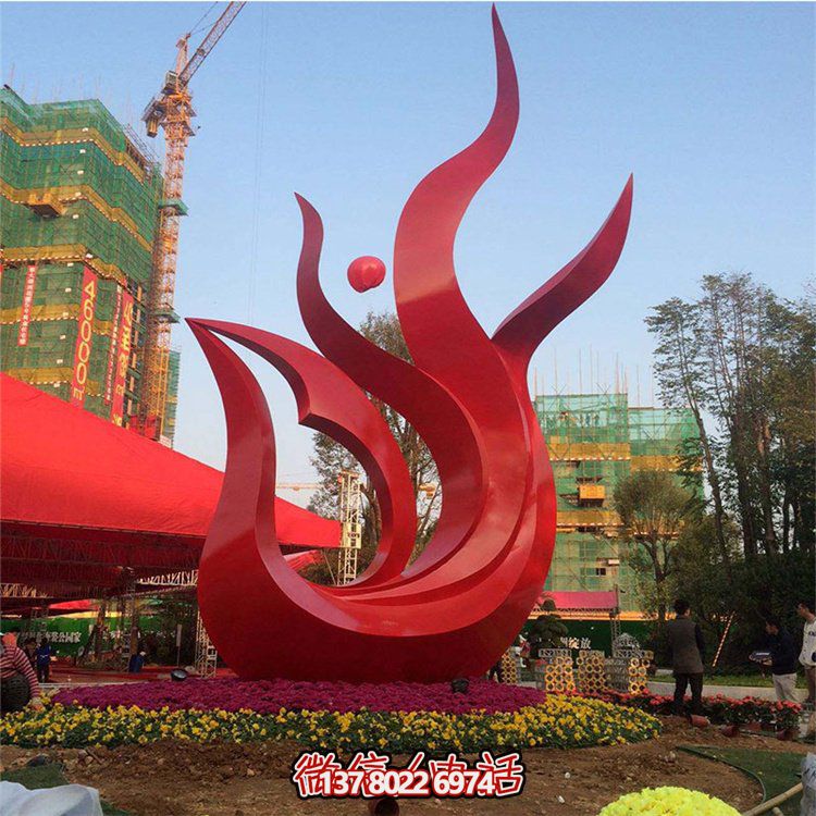 精美不銹鋼鳳凰雕塑，點(diǎn)綴精致小區(qū)、別墅環(huán)境