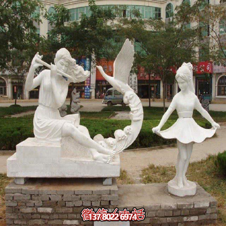 大型石雕人物雕塑，為園林景觀增添靈動之美