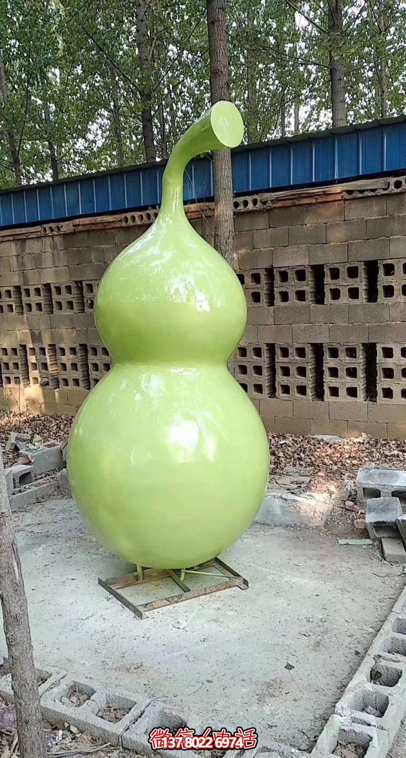 玻璃鋼烤漆園林葫蘆雕塑，點亮景區(qū)