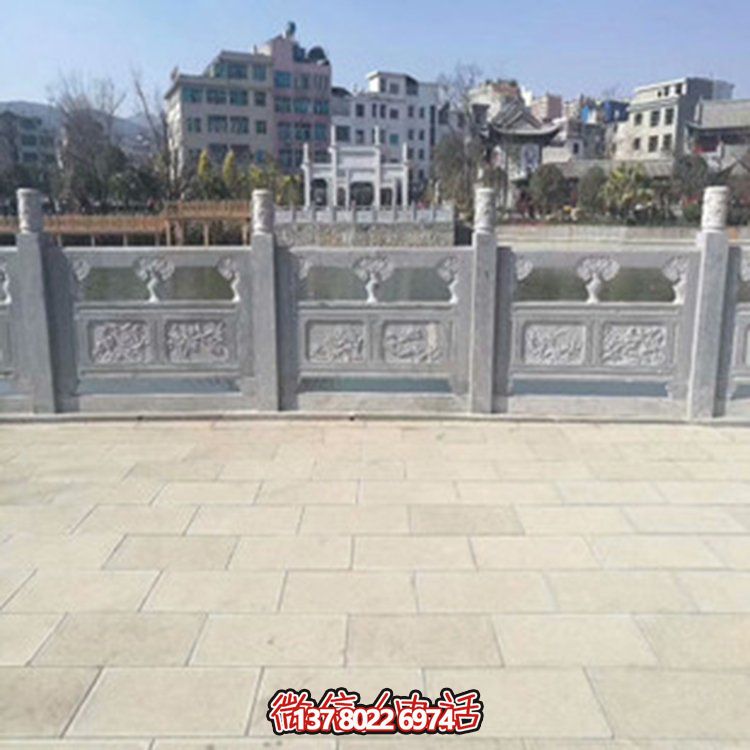 精美大理石雕塑欄桿，裝點(diǎn)戶外園林景觀