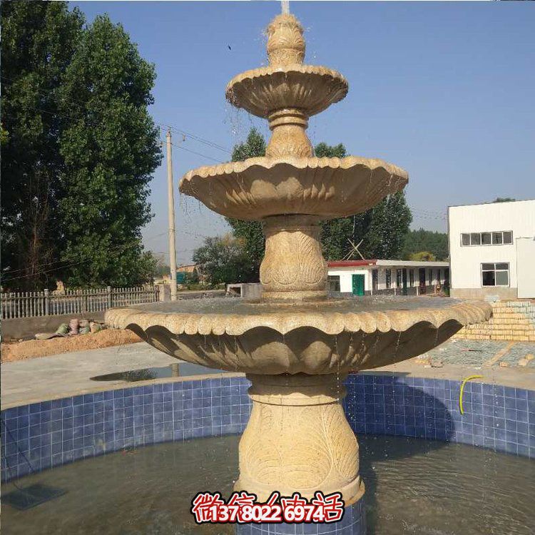 花崗巖噴泉流水?dāng)[件，給你不一樣的戶外廣場園林景觀雕塑