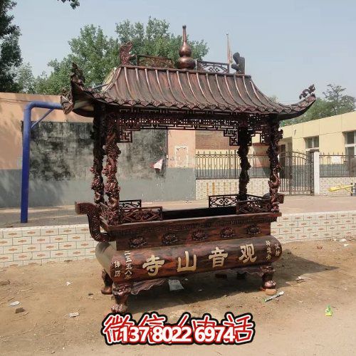 傳統(tǒng)中式香爐宗教雕塑，祈福上香