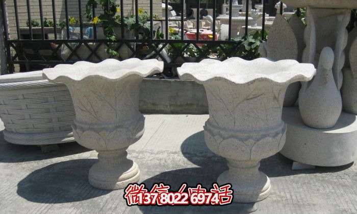歐式大理石花盆石雕雕塑，締造公園景區(qū)精美景觀