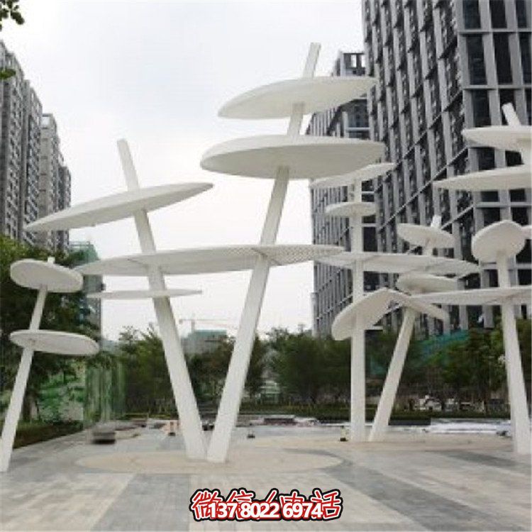 精美不銹鋼雕塑，點綴大型房地產(chǎn)廣場城市園林景觀