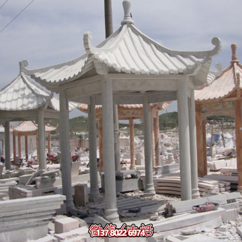休閑小型大理石涼亭，為別墅園林增添溫馨氣息