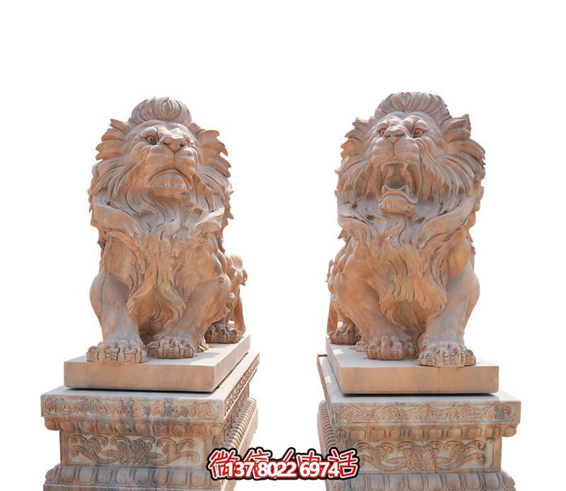 雕塑財(cái)神獅子，祈求招財(cái)進(jìn)寶