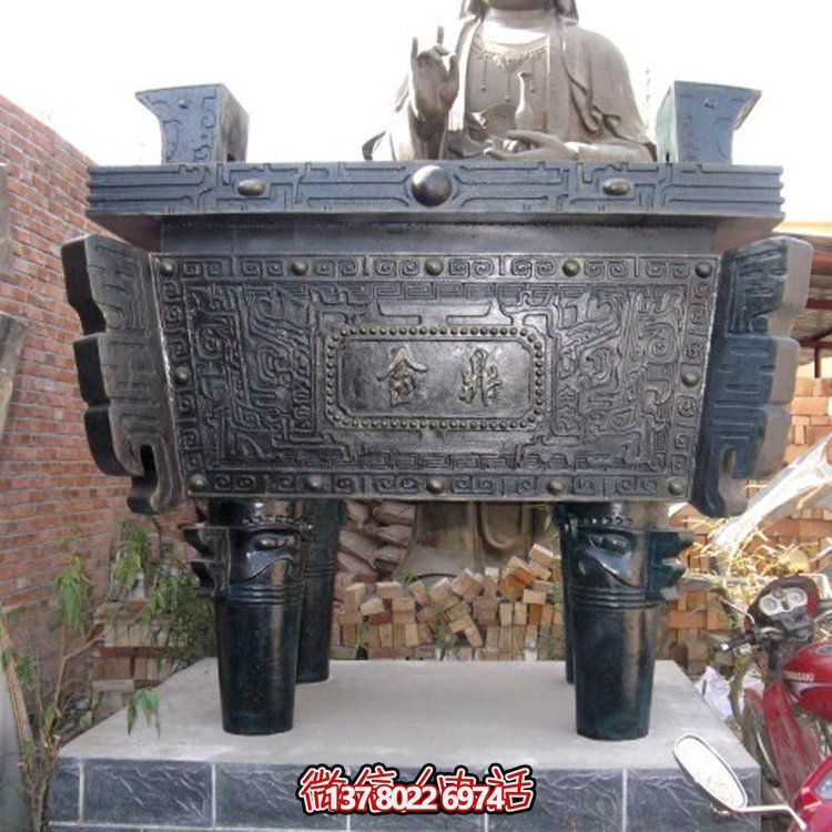 精美佛教用品銅香爐擺件，長(zhǎng)方形裝飾家居