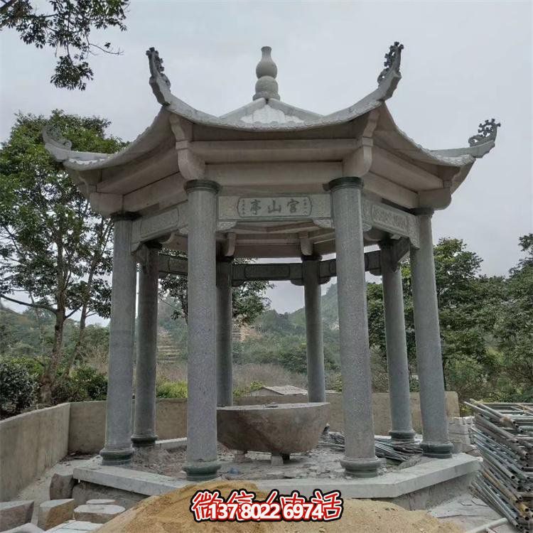 大理石雕刻中式?jīng)鐾?，美化景區(qū)園林戶外環(huán)境