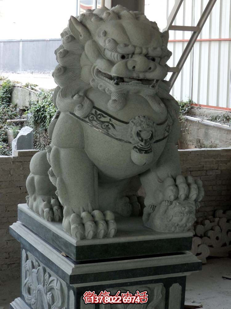 仿真大理石獅子雕塑，裝飾別墅大型法院