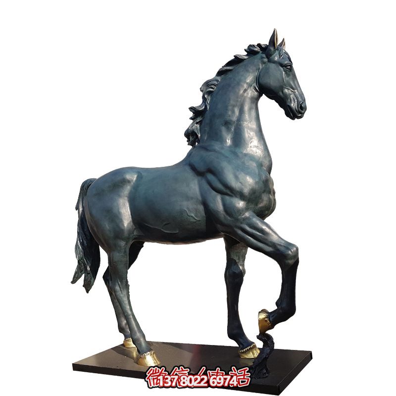 玻璃鋼馬雕塑，大型仿真動物裝置，裝飾景區(qū)、廣場