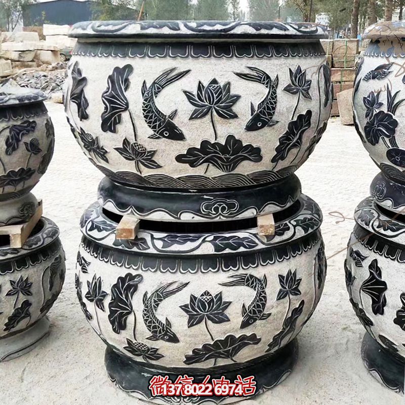 夢(mèng)幻之旅——公園石雕浮雕蓮花鯉魚花盆雕塑 夢(mèng)幻之旅——公園石雕浮雕蓮花鯉魚花盆雕塑