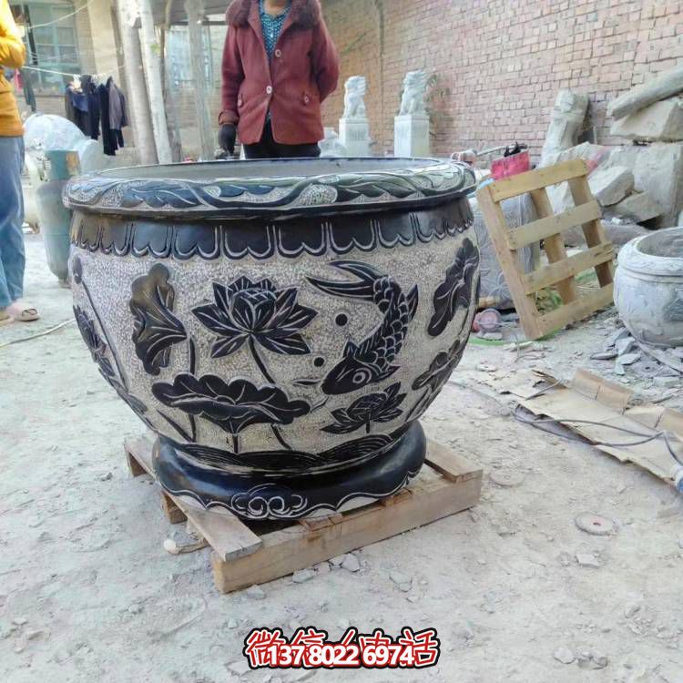 天然石頭缸，仿古雕刻，裝點(diǎn)家園