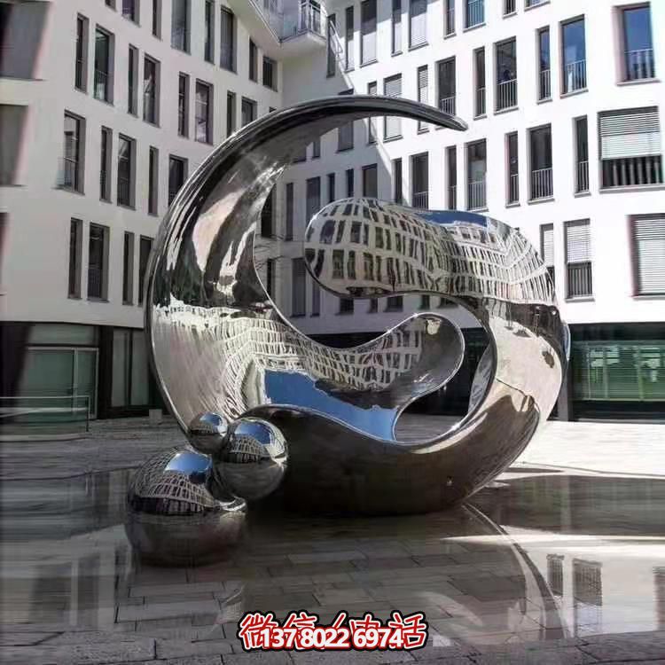 高品質(zhì)不銹鋼大型雕塑，精美戶(hù)外園林景觀(guān)
