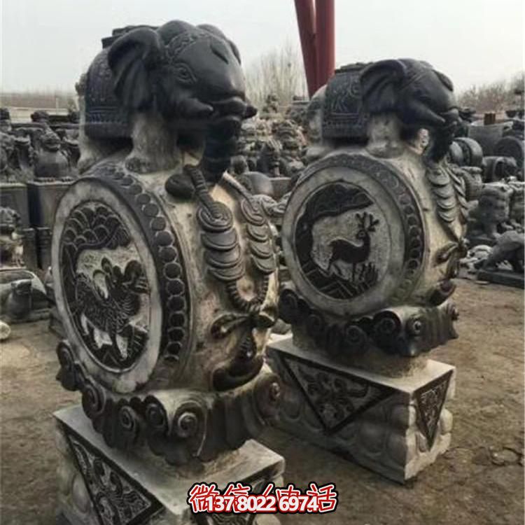 仿古青石大象雕塑，鎮(zhèn)宅安邸