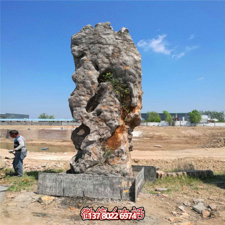 夢(mèng)幻假山景觀擺件，美化庭院靈璧石